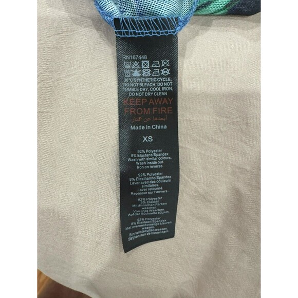 NWT Karen Millen Womens XS Blue Palm Print Beach Elastic Waist Maxi Skirt Retro - Picture 8 of 10